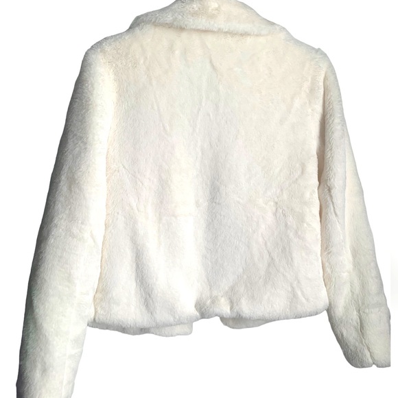 ALLEGRA K Cream/White Faux Fur Jacket Size xs - Picture 3 of 7